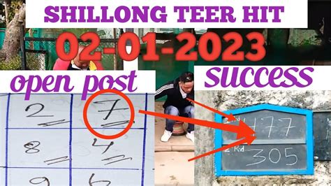 Free DT 02 01 2023 Shillong Teer Hit Numbers House Ending Teer