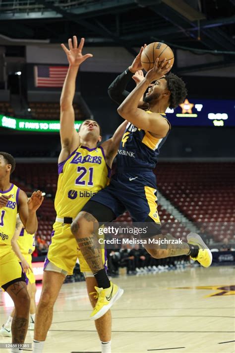 Eli Cain Of The Salt Lake City Stars Goes Up For The Shot Against