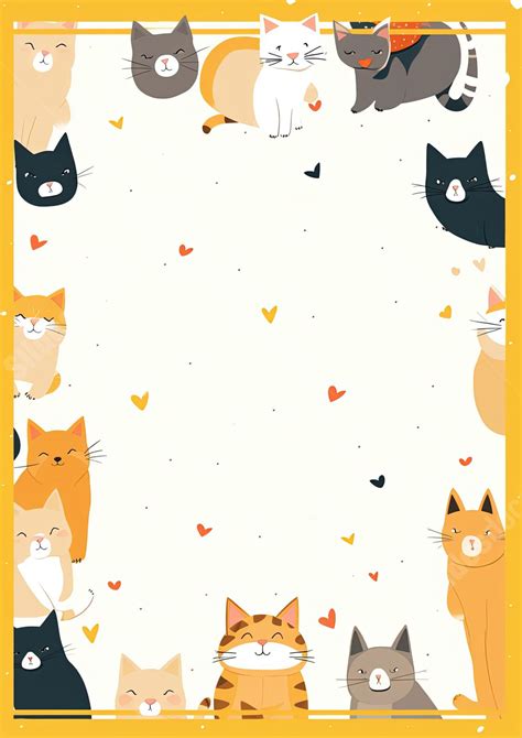 Cat Frame Template Vector