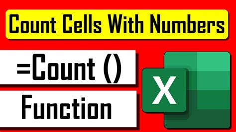 How To Use Count Function In Excel Youtube