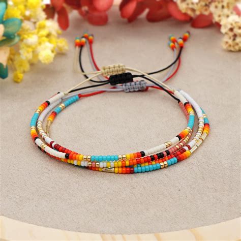 Go2boho Pulsera De La Amistad Para Mujer Brazalete Con Cuentas Estilo