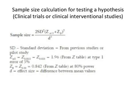 Sample Size Calculations