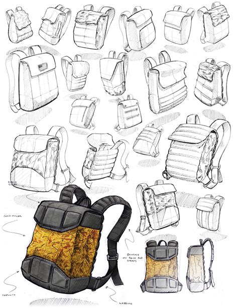 Guardare Backpack Drawing Industrial Design Sketch Sketches Tutorial