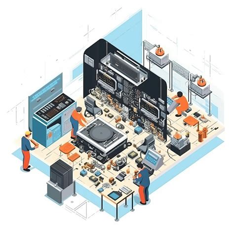 Premium Vector | Isometric vector computer repair on white backgroun