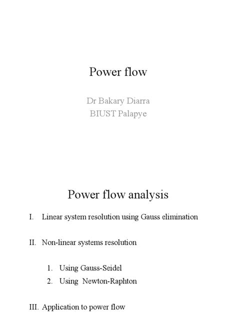 Power Flow | PDF | Electric Power System | Linear Algebra