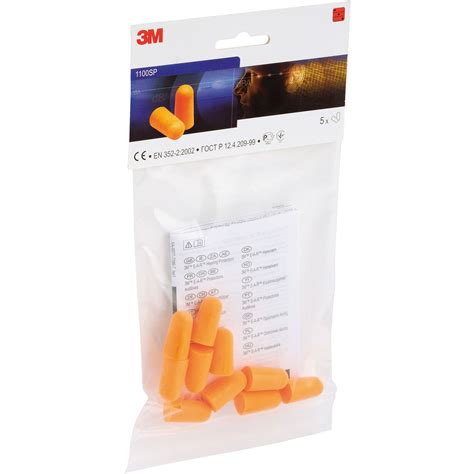 3m™ Xa007703706 1100 Sp Earplugs Snr 37 Db 5 Pairs Rapid Electronics