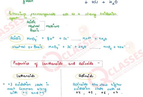 Class 12 Isc Chemistry Important Notes Chapter Dandf Block