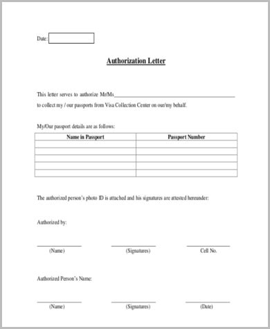 Free Sample Authorization Letters In Ms Word Pdf