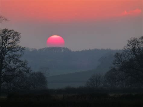 February Sunset Near Mathern Ruth Sharville Geograph Britain And