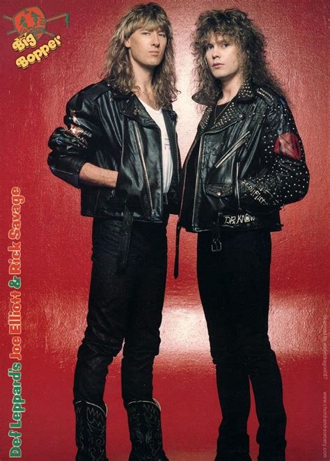 Joe Elliott And Rick Savage Circa 1987 From A Pinup In The Big Bopper