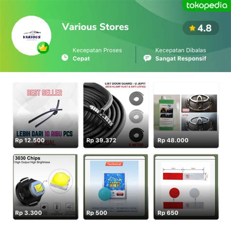 Toko Various Stores Online Produk Lengkap Harga Terbaik Tokopedia