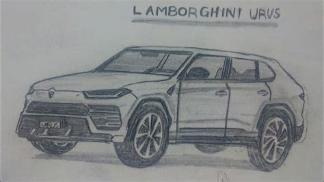 How To Draw Lamborghini Urus On Paper Youtube