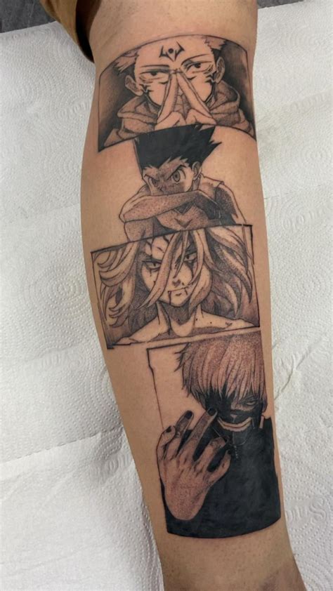 Tattoo anime estilo mangá Tokyo Revengers Tokyo Ghol Hunter x Hunter