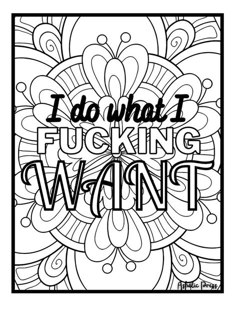 Swear Word Coloring Book Interior For Adults Artofit