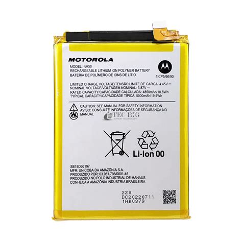 Bateria Motorola Moto G22 XT2231 E32 XT2227 NH50 Original TEC BIG