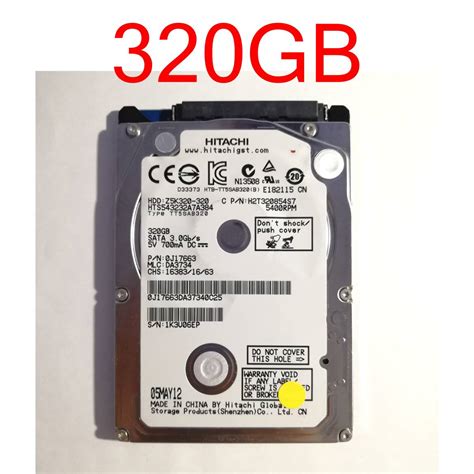 HDD 320GB 2 5 7mm SATA 3Gbps 正常 Hitachi Travelstar Z5K320 320