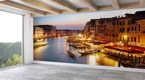 Paper Wall Art Wallpaper Wall Art Canal Wall Poster D Wallpaper