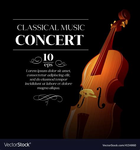 Poster of a classical music concert Royalty Free Vector