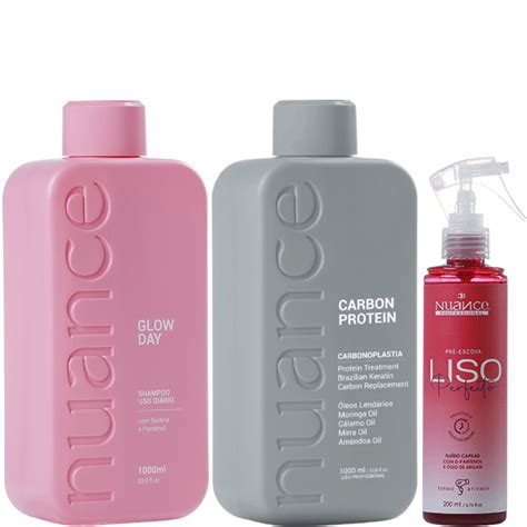 Progressiva Carbon Protein Shampoo Glow Day 1L Liso perfeito Pré