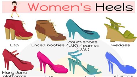 Types Of Heels Learn Different Heels Names In English List Of Heels Youtube