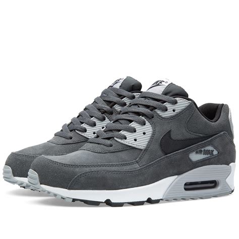 Nike Air Max 90 Leather Anthracite Black And Wolf Grey End Us