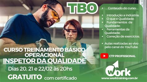 Tbo Inspetpor Da Qualidade Treinamento B Sico Operacional Inspetor Da