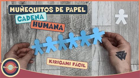 Cómo hacer una Guirnalda de muñecos cadena humana KIRIGAMI YouTube