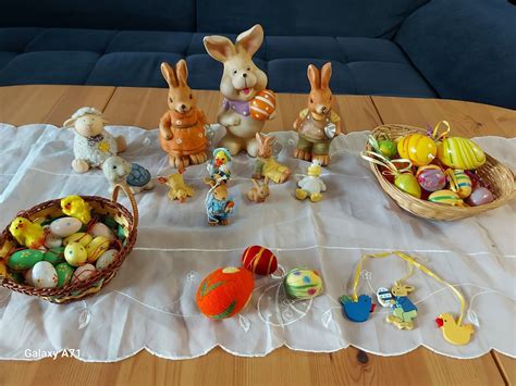 großes Oster Deko Paket ca 55 Teile Osterhasen Ostereier