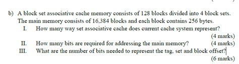 Solved A Block Set Associative Cache Memory Consists Of 128 Chegg