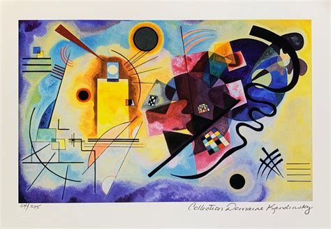 Wassily Kandinsky Yellow Red And Blue Estate Signed Limited Edition Art 11 X 15 Ebay