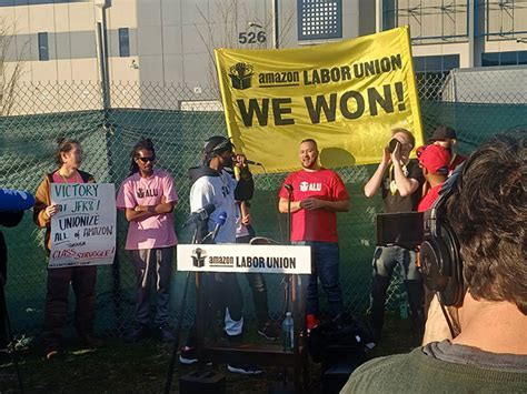 Amazon Labor Union Victory At JFK8