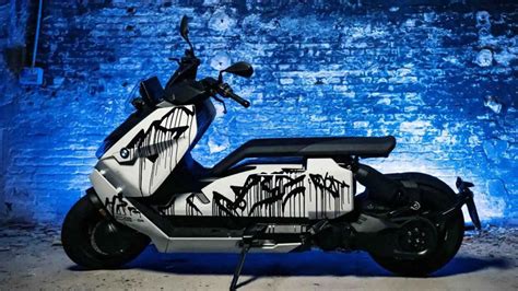 Artist Flycat Adds Edgy Urban Camo To Bmw Ce Electric Scooter