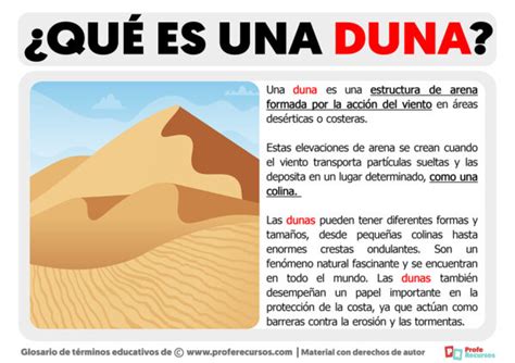 Qu Es Una Duna Definici N De Duna