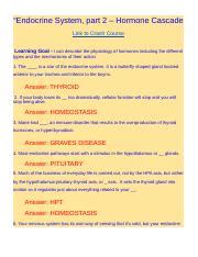 Crash Course Endocrine System Part Hormone Cascade Endocrine