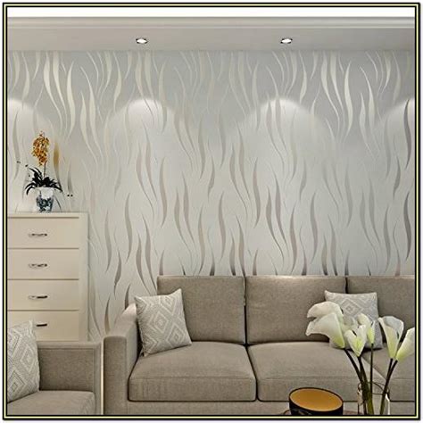 Silver Grey Wallpaper Living Room Home Design Home Design Ideas