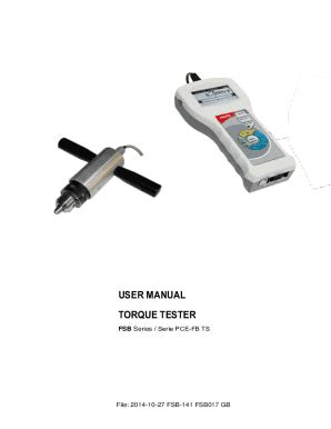 Fillable Online Torque Tester Fax Email Print Pdffiller