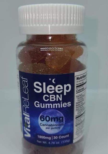 1800mg Sleep CBN Gummies 30 Count 60mg Per Gummy VitalReleaf