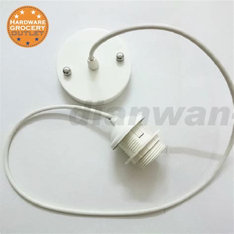 E27 Socket Lamp Base Holder, Modern Ceiling Rose / Braided Flex Lamp ...