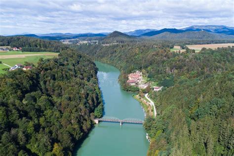 Aerial View of the River Drau in Austria Stock Photo - Image of aerial ...