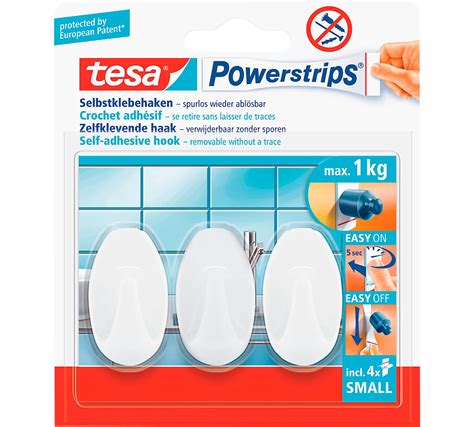 Tesa Powerstrips Haken Small Oval Oder Eckig H Lt Gegenst Nde Bis