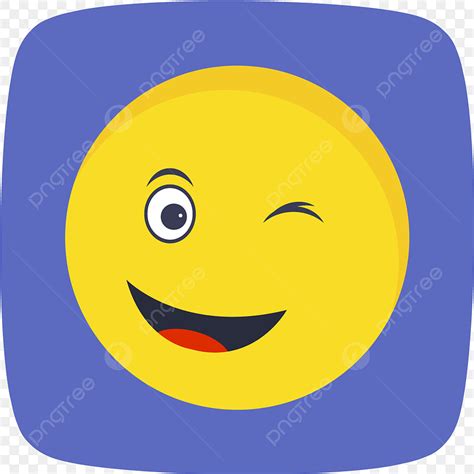 Vector Wink Emoji Icon Wink Emoji Emoticon Png And Vector With