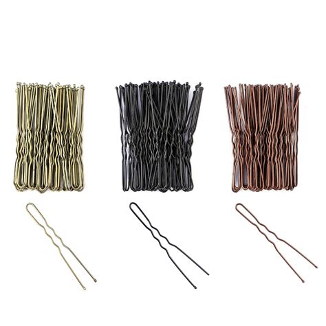 Pcs Black Gold Brown U Shaped Bobby Pins U Shape Hairpins Metal Hair