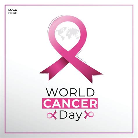 World cancer day with gradient awareness ribbon 17566804 Vector Art at ...