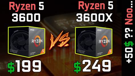 Amd Ryzen 5 3600 Vs 3600x Gaming Benchmarks Comparison Youtube