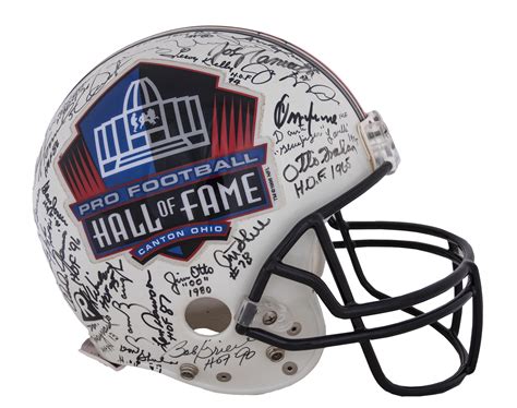 Lot Detail Nfl Hall Of Famers Multi Signed Hall Of Fame Helmet With