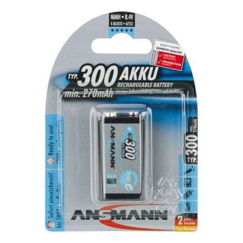 Ansmann Akumulator Nimh Rechargeable Battery V Block F Typ