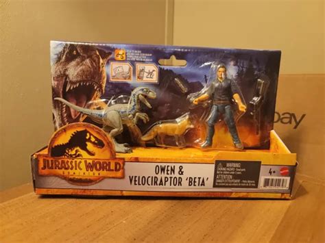 Figurine Mattel 2022 Jurassic World Dominion Velociraptor Beta And Owen Story Pack Eur 25 72