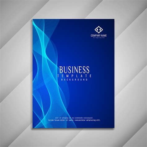 Free Vector Abstract Wavy Business Brochure Template Design