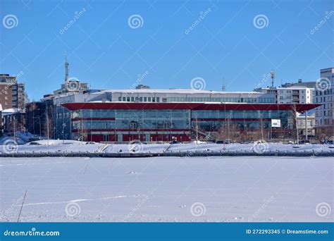 Lulea, Sweden - March 05, 2023: Panorama City. Kulturens Hus on a Sunny Winter Day Stock Image ...