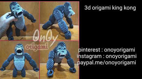 D Origami King Kong Tutorial Part Youtube